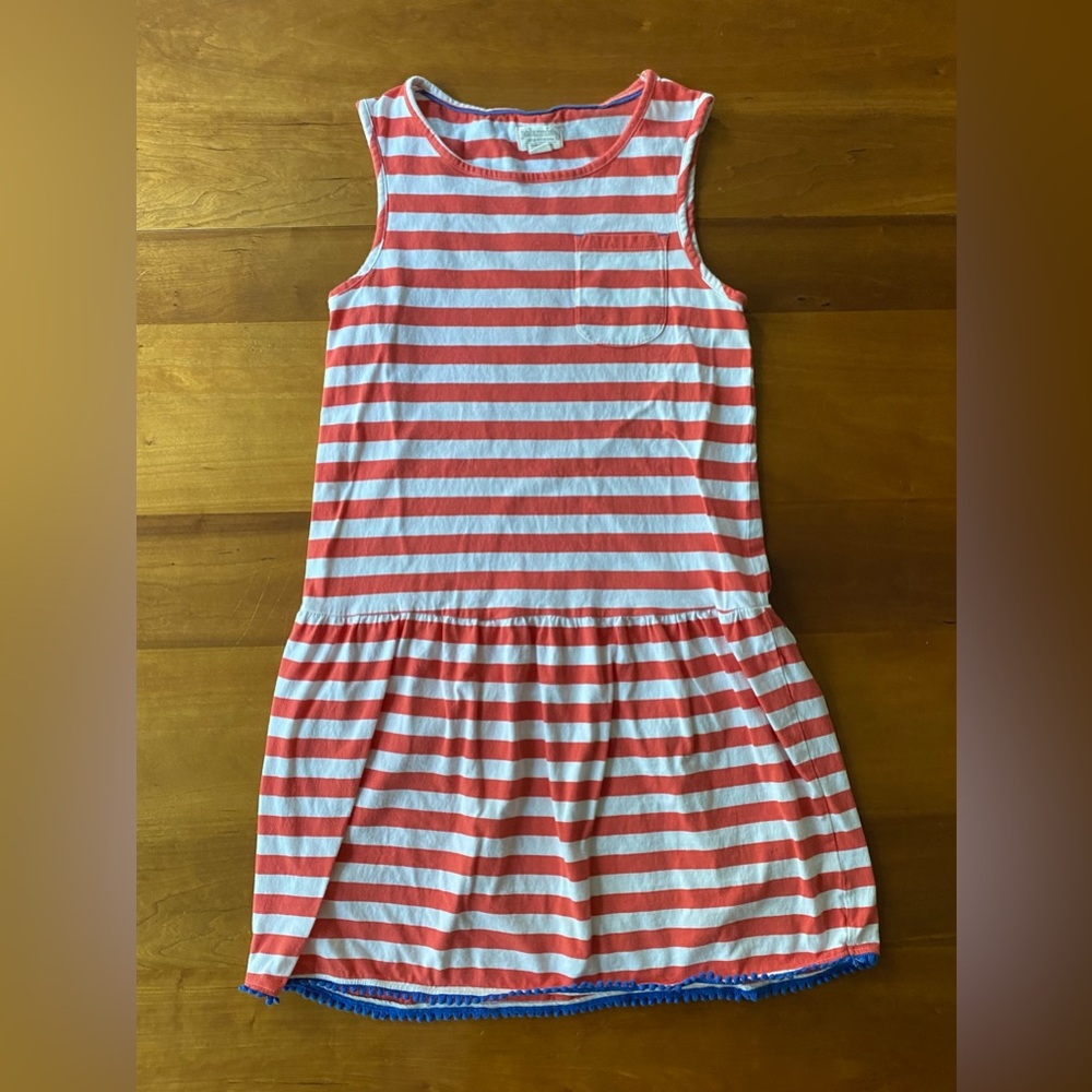 Johnny b girl’s 13-14 y.o. pink & white striped sleeveless dress